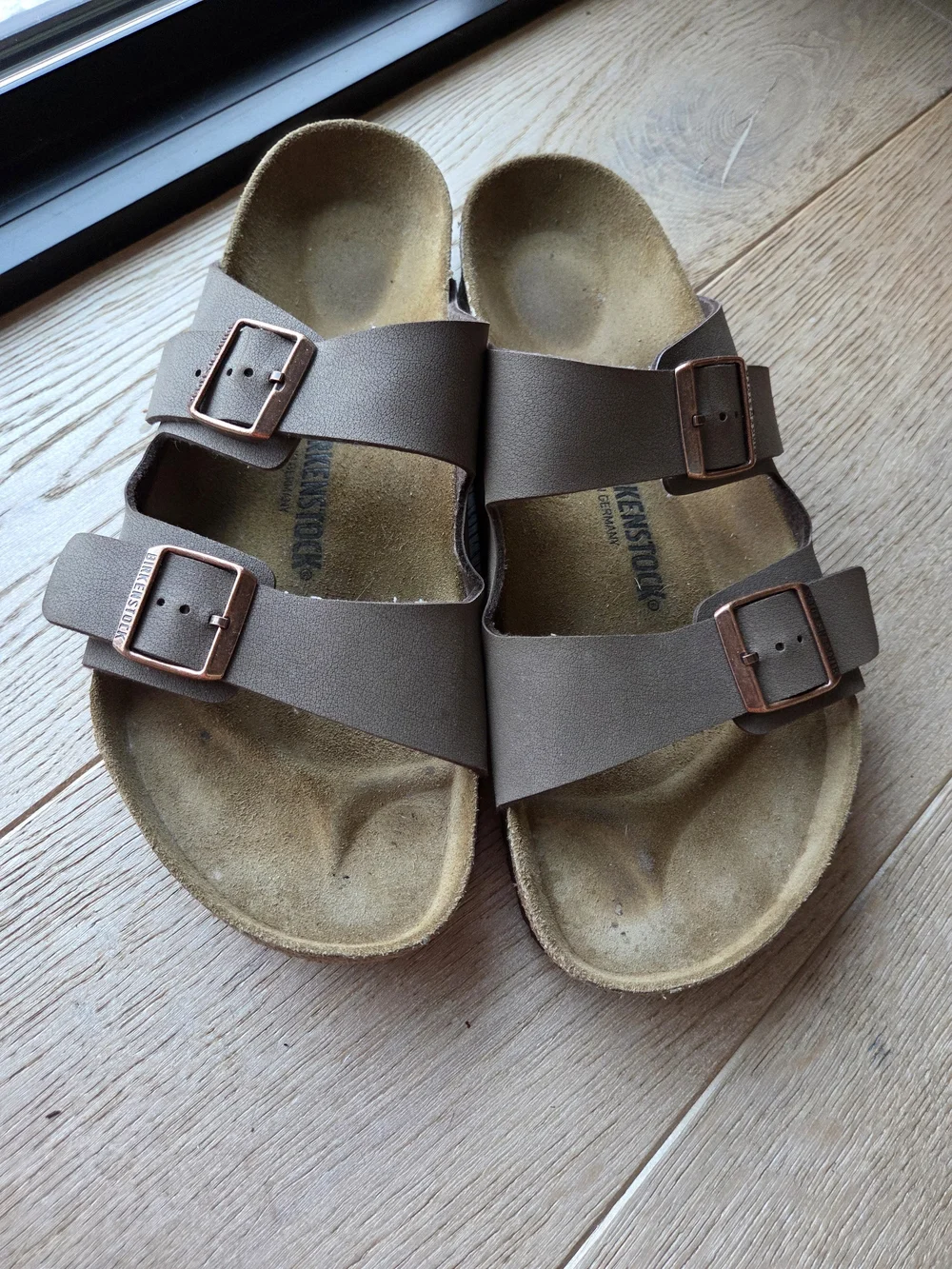 Birkenstock Arizona Style Two-Strap Sandals in Brown